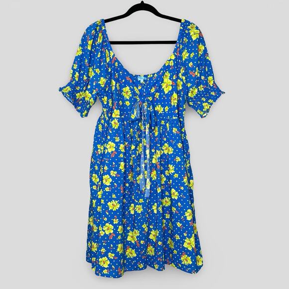 Draper James Floral Polka Dot Dress - Picture 2 of 6